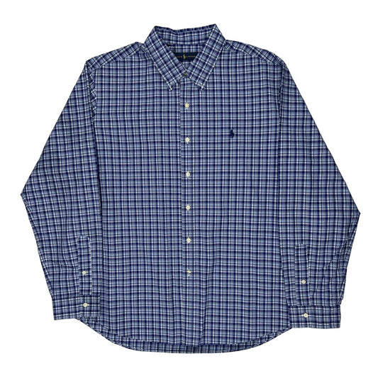 Ralph Lauren Checked Shirt - 2XL Blue Cotton