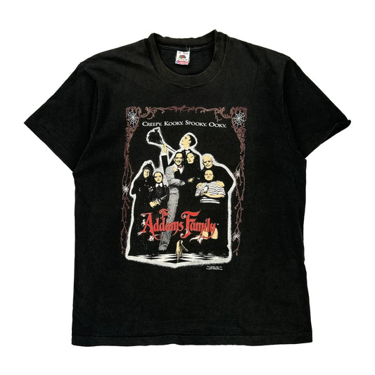 The Addams Family 1991 Fruit Of The Loom Single Stitch T-Shirt - XL Black Cotton
