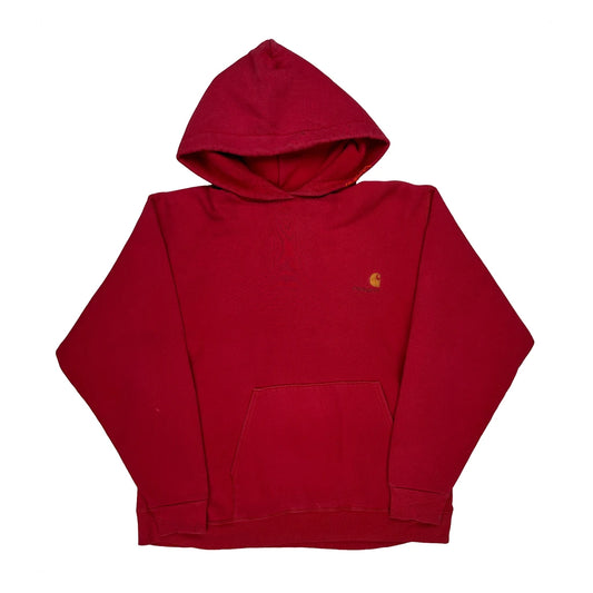 Vintage Carhartt Hoodie - Large Red Cotton