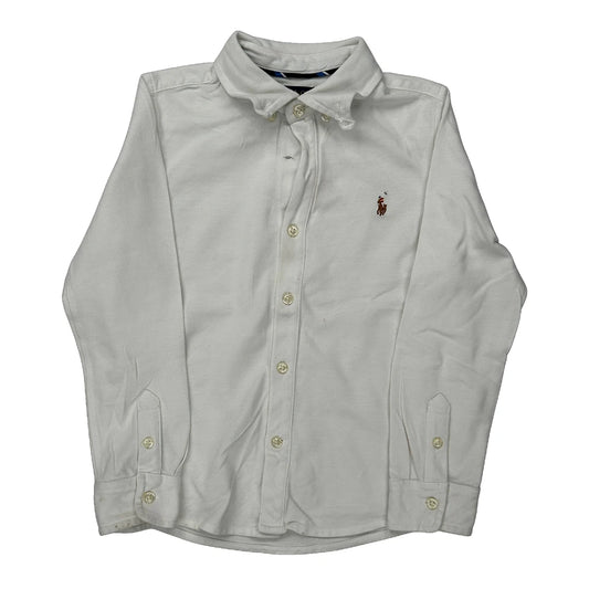 Age 4 Polo By Ralph Lauren Shirt - Small White Cotton