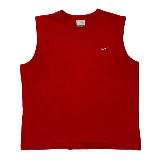 Nike Vest - Large Red Cotton
