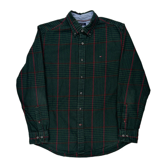 Tommy Hilfiger Checked Shirt - Medium Green Cotton