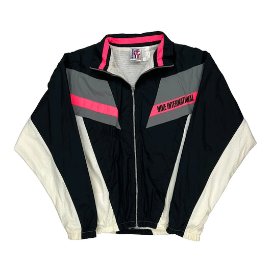 Nike International Nike Graphic Jacket - Small Grey Nylon