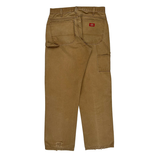 Dickies Carpenter Trousers - 32W 31L Brown Cotton