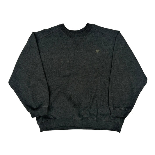 Starter Sweatshirt - Large Grey Cotton