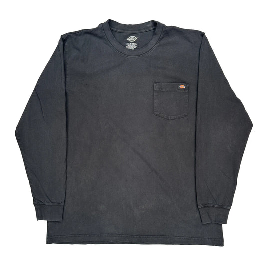 Dickies Long Sleeve T-Shirt - 2XL Black Cotton