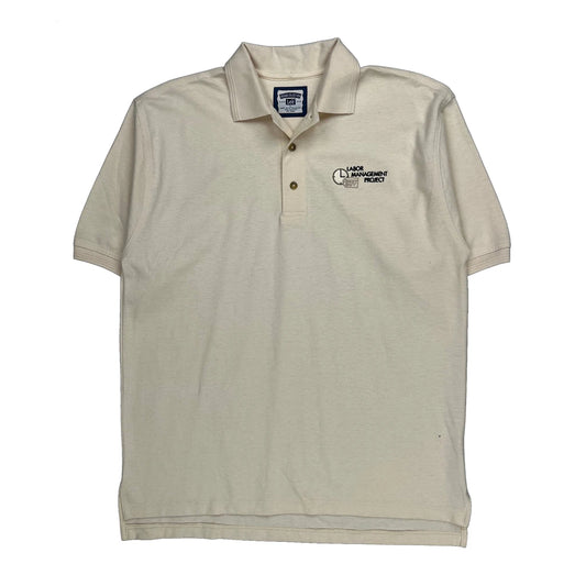 Lee Polo Shirt - Large Cream Cotton