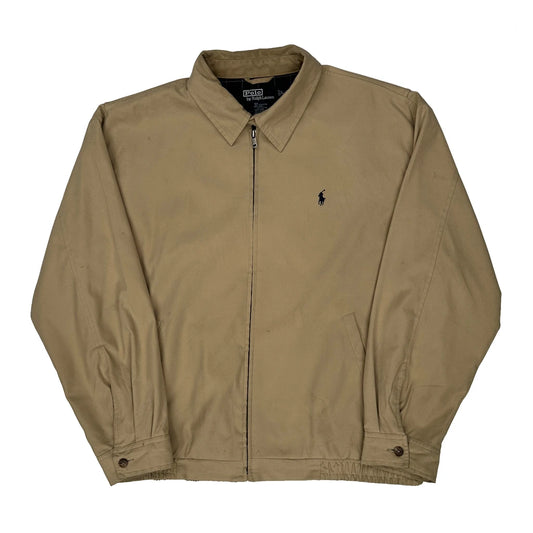 Vintage Polo By Ralph Lauren Harrington Jacket - Large Beige Polyester