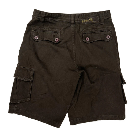Unbranded Cargo Shorts - 32W 11L Brown Cotton