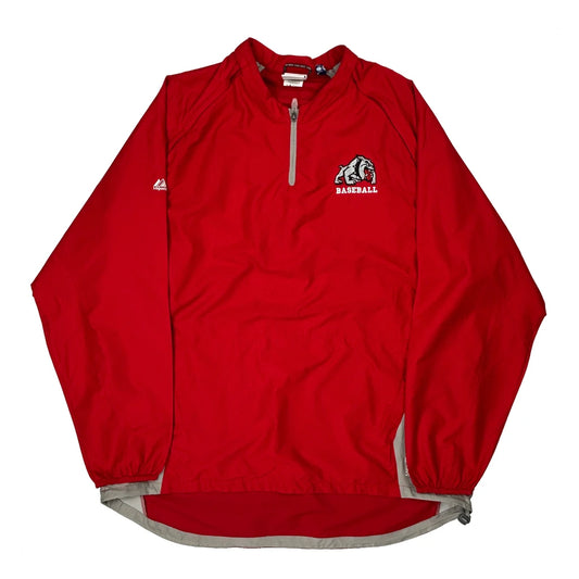 Vintage Baseball Majestic Windbreaker - 2XL Red Polyester