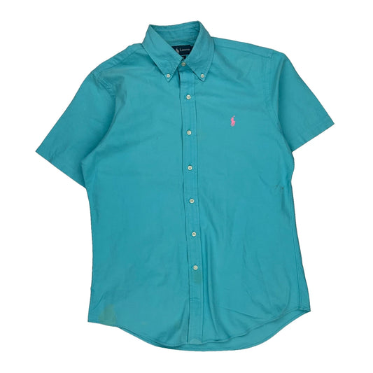 Ralph Lauren Short Sleeve Shirt - Medium Blue Cotton