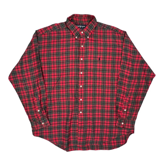 Vintage Blake Ralph Lauren Checked Shirt - XL Red Cotton