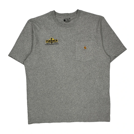 Fahrner Asphalt Sealers Carhartt T-Shirt - Large Grey Cotton