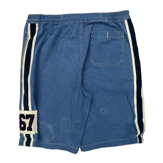 67 Patch Polo By Ralph Lauren Graphic Denim Shorts - 34W 10L Blue Cotton