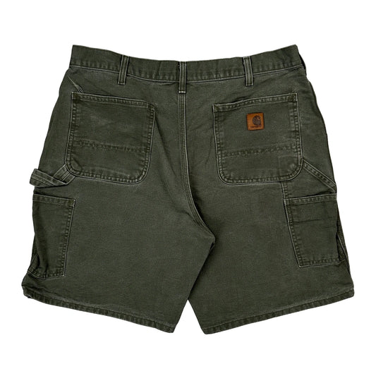 Carhartt Carpenter Shorts - 36W 9L Green Cotton