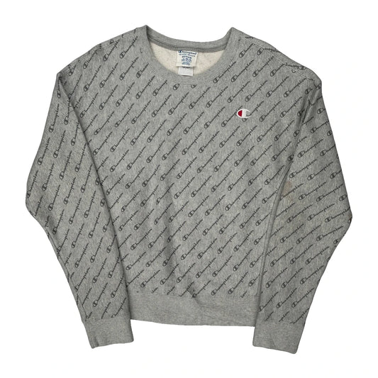 Reverse Weave Champion Sweatshirt - Medium Grey Cotton