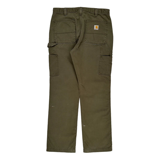 Carhartt Carpenter Trousers - 33W 31L Green Cotton