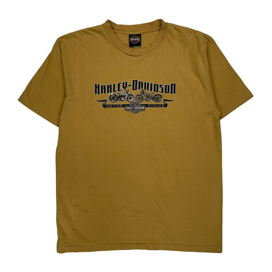 Orlando Harley Davidson Graphic T-Shirt - XL Yellow Cotton