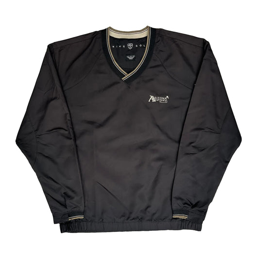 Golf Nike Golf V-Neck Windbreaker - Medium Black Polyester