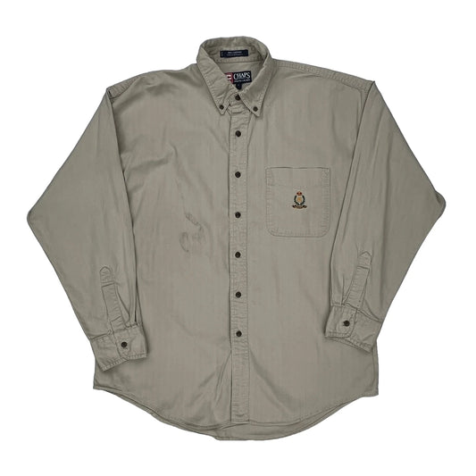 Chaps Ralph Lauren Shirt - Large Beige Cotton