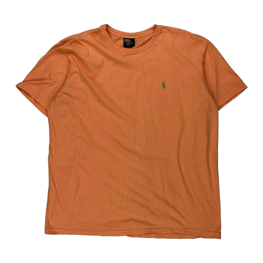 Polo By Ralph Lauren T-Shirt - Large Orange Cotton