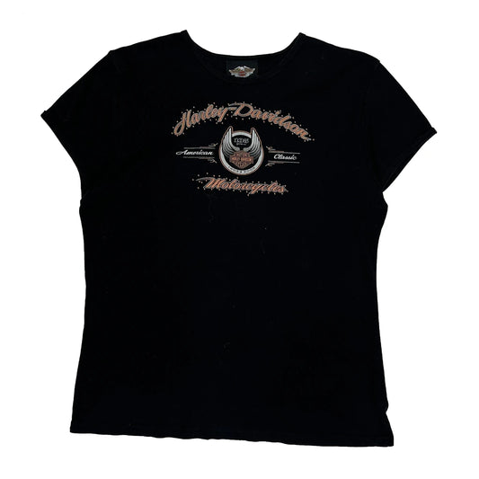 105Th Anniversary Harley Davidson Graphic T-Shirt - Medium Black Cotton