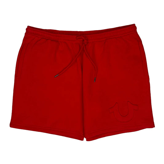 Vintage True Religion Shorts - 2XL Red Cotton