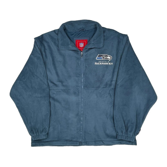 Seattle Seahawks Nfl Fleece Jacket - XL Blue Polyester