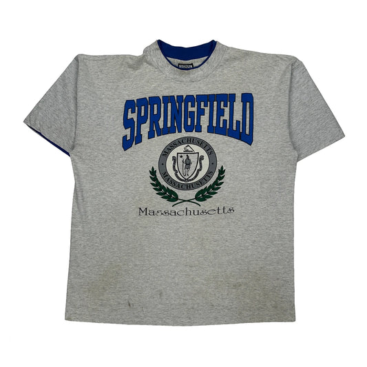 Springfield Massachusetts Signal Sports College T-Shirt - XL Grey Cotton