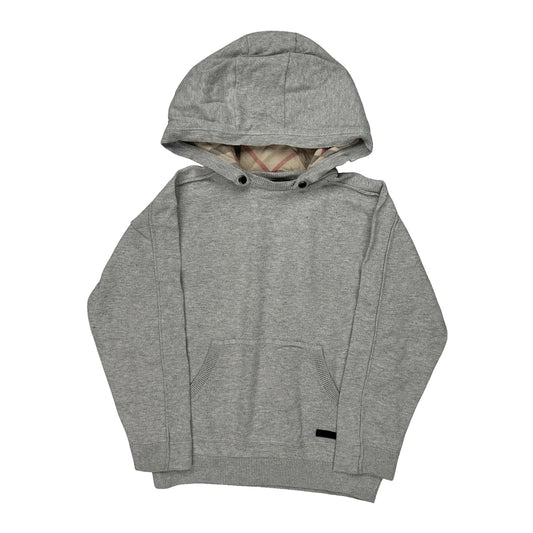 Age 8 Burberry Hoodie - Medium Grey Cotton