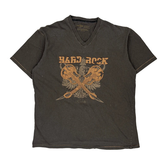 Hard Rock Cafe T-Shirt - Large Grey Cotton