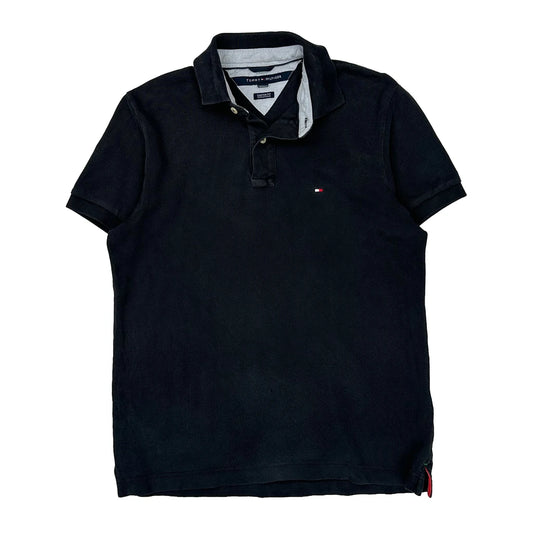 Tommy Hilfiger Polo Shirt - Small Navy Cotton