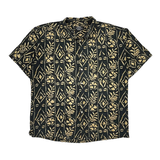 Expressions Hawaiian Shirt - XL Black Cotton