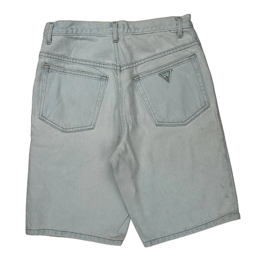 Made In USA Guess Denim Shorts - 29W UK 12 Light Wash Denim