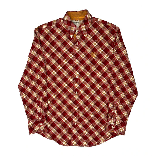 Timberland Checked Shirt - Large Red Cotton