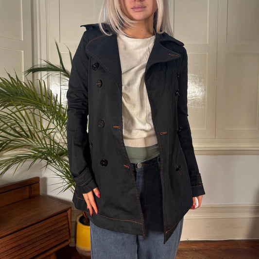 Vintage black Patrizia Pepe Jacket - womens small