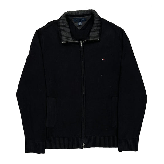 Tommy Hilfiger Zip Up - Large Black Cotton
