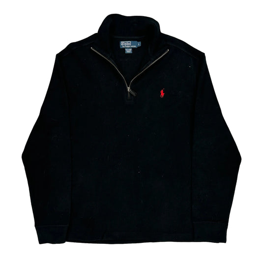 Polo By Ralph Lauren 1/4 Zip - Large Black Cotton