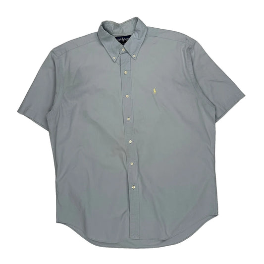 Ralph Lauren Short Sleeve Shirt - Large Blue Cotton