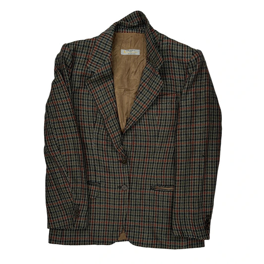 Aquascutum Checked Blazer - Large Multicoloured Wool
