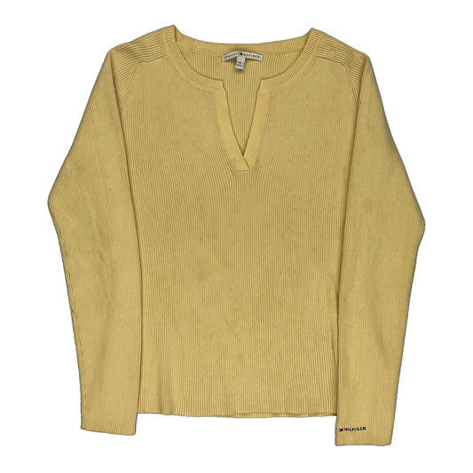Tommy Hilfiger Jumper - Medium Yellow Cotton Blend