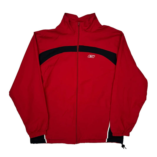 Reebok Track Jacket - XL Red Polyester