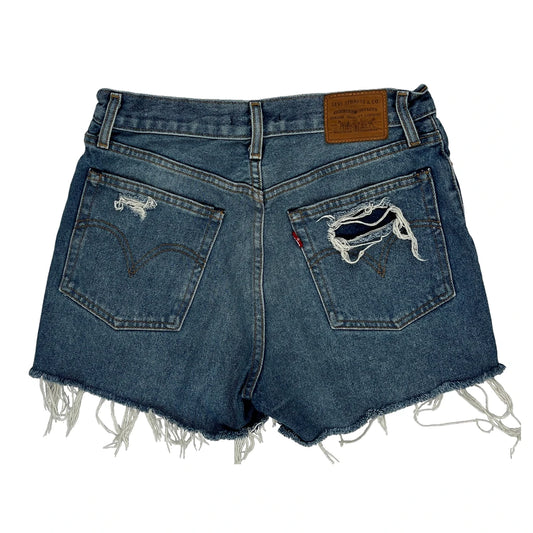 Levis Denim Shorts - 28W UK 8 Blue Denim