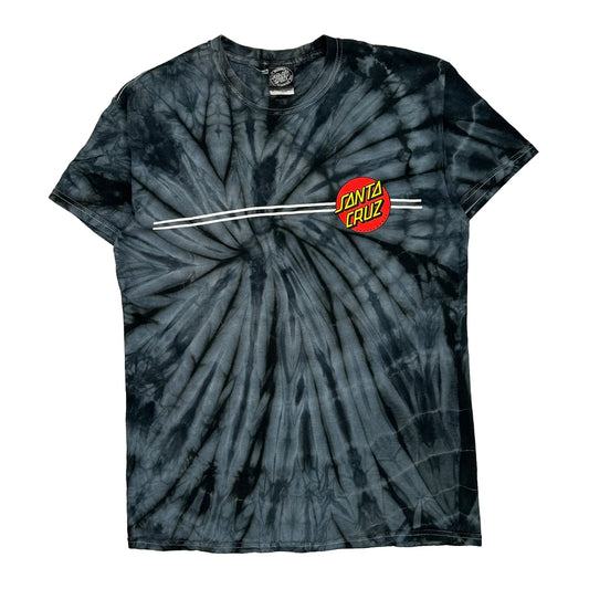 Santa Cruz Tie-Dye T-Shirt - Medium Black Cotton