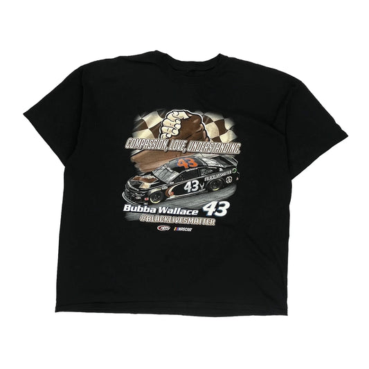 Bubba Wallace Nascar Graphic T-Shirt - 2XL Black Cotton