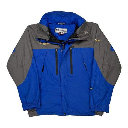 Titanium Columbia Ski Jacket - Medium Blue Nylon