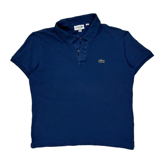 Lacoste Slim Fit Polo Shirt - Large Blue Cotton