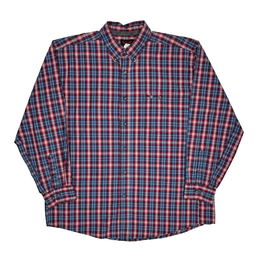 Trevor Brazile Relentless Wrangler Checked Shirt - 2XL Blue Cotton Blend