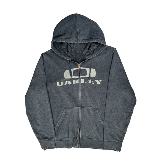Vintage Oakley Hoodie - XL Grey Cotton