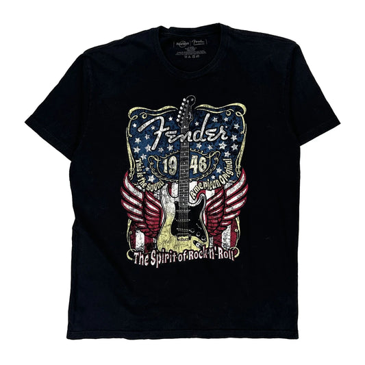 The Spirit Of Rock 'N' Roll Hard Rock Cafe Graphic T-Shirt - XL Black Cotton